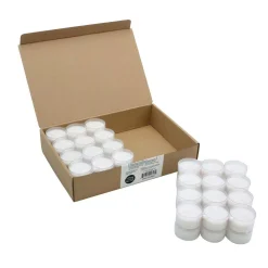 Stonebriar Collection Unscented Long Burning Clear Cup Tealight Candles (48-Pack) -Globe Sales white stonebriar collection candles dtlr 48 6 4f 1000