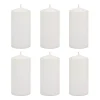 Stonebriar Collection 6 In. White Unscented Pillar Candles (Set Of 6)