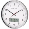 Wall Clocks Bulova 14 In. H X 14 In. W Round Wall Clock 2 Wall Clocks Bulova 14 In. H X 14 In. W Round Wall Clock -Globe Sales whites bulova wall clocks c4810 64 1000