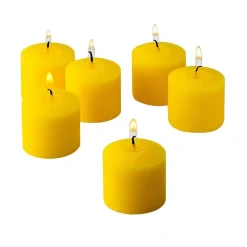 Light In The Dark 10 Hour Yellow Unscented Votive Candles (Set Of 12)