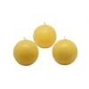 Zest Candle 2 In. Yellow Ball Candles (Box Of 12) -Globe Sales yellow zest candle candles cbz 006 64 1000