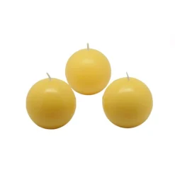 Zest Candle 2 In. Yellow Ball Candles (Box Of 12)